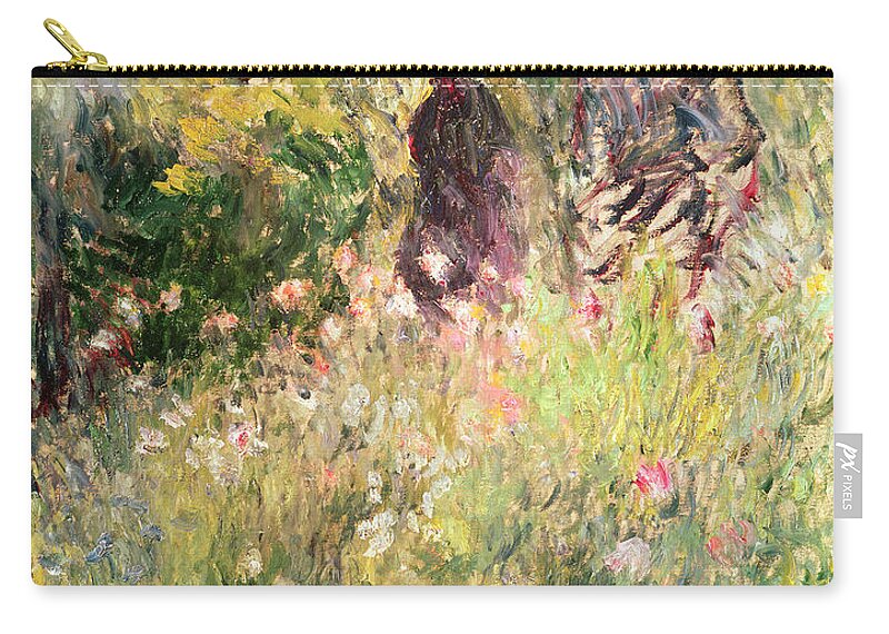 Lef220987 Zip Pouch featuring the photograph The Garden of Roses by Pierre Auguste Renoir