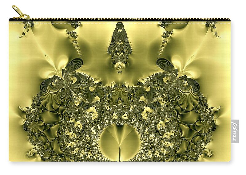 Gates Of Heaven Zip Pouch featuring the digital art The Gates of Heaven Fractal by Rose Santuci-Sofranko