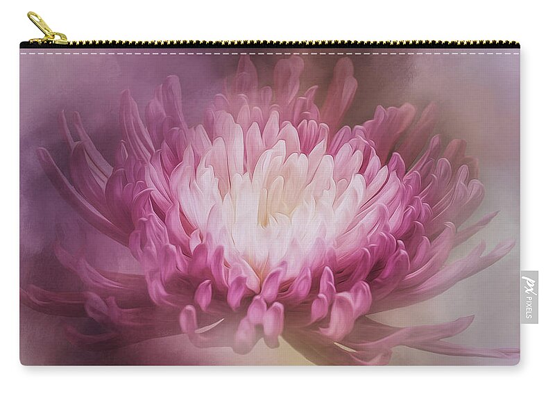 The Gift Zip Pouch featuring the painting The Gift - Flower Art by Jordan Blackstone
