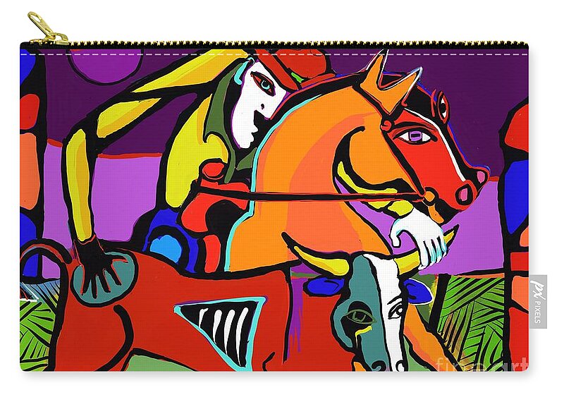 Trevor's Picture Zip Pouch featuring the digital art The Gift by Hans Magden