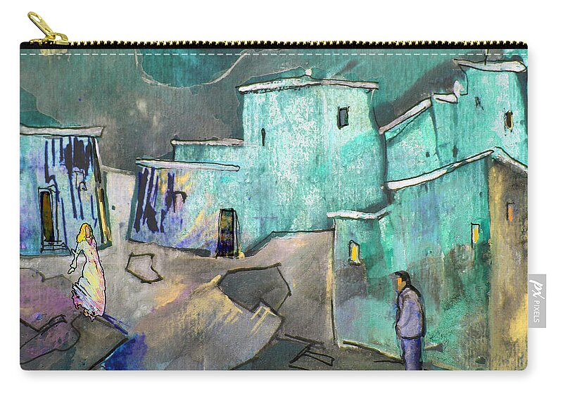 Acrylics Zip Pouch featuring the painting The Girl of His Dreams by Miki De Goodaboom