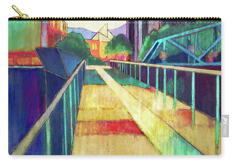 Holmberg Zip Pouch featuring the photograph The Glass Bridge by Steven Llorca