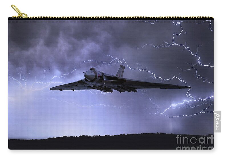 Avro Zip Pouch featuring the digital art The Gods Came Calling by Airpower Art