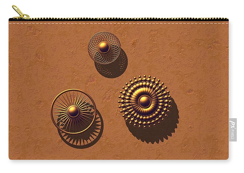 Bryce Zip Pouch featuring the digital art The Golden Ones by Lyle Hatch