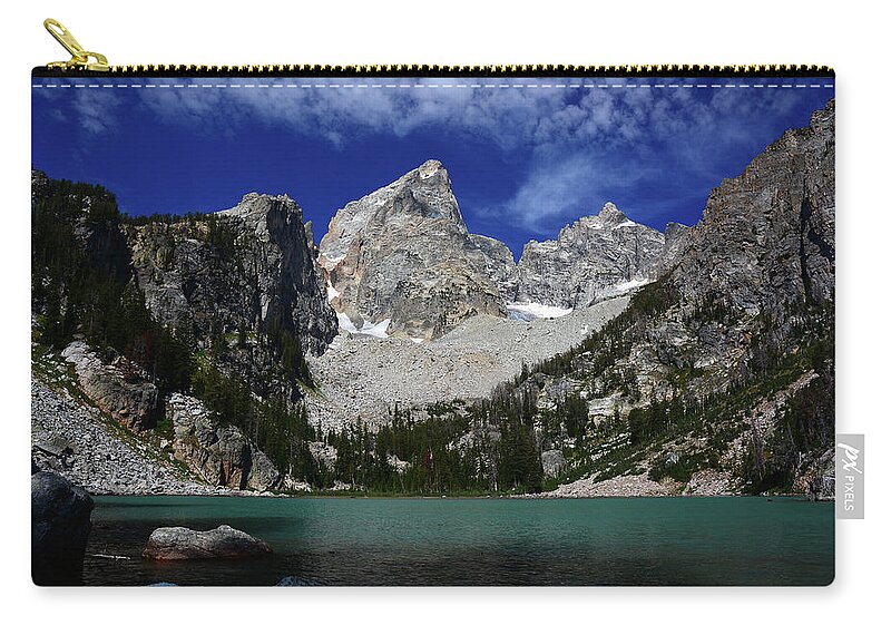 Cascade Canyon Framed Prints Zip Pouch featuring the photograph The Grand and Mount Owen from Delta Lake by Raymond Salani III