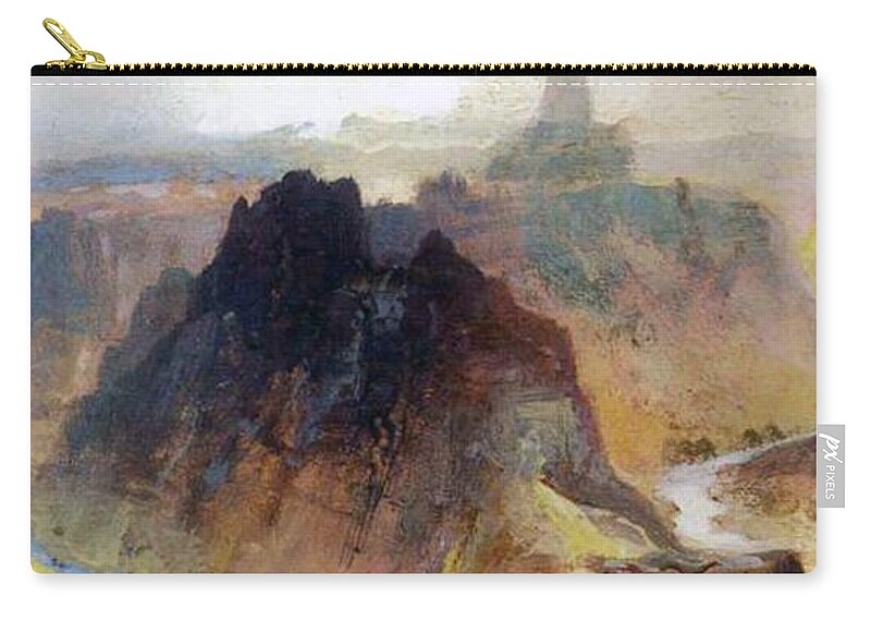 Thomas Moran Zip Pouch featuring the painting The Grand Canyo by Thomas Moran