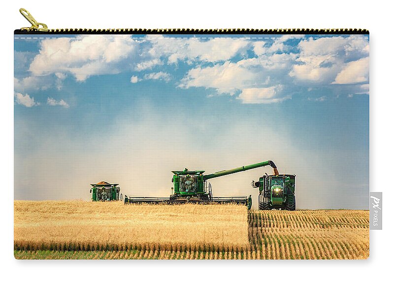 Ombine Zip Pouch featuring the photograph The Green Machines by Todd Klassy