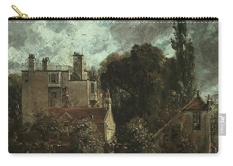 English Romantic Painters Zip Pouch featuring the painting The Grove or the Admiral's House in Hampstead by John Constable