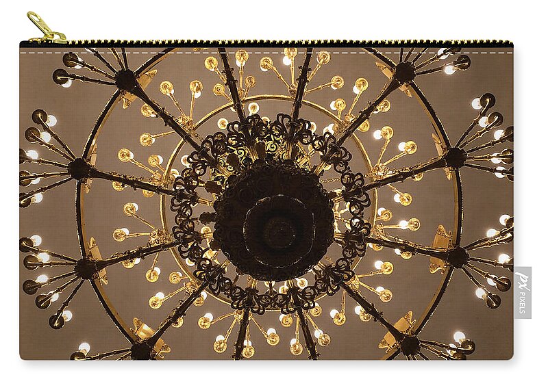 Chandelier Zip Pouch featuring the photograph The Hermitage 2 by Annette Hadley