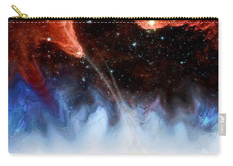 Fantasy Image Zip Pouch featuring the painting The Hermit's Path by David Neace