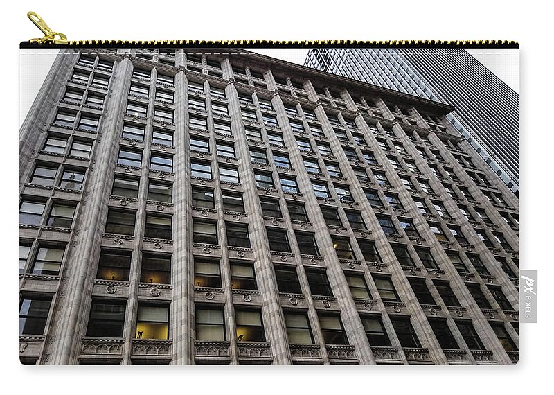 Skyscraper Zip Pouch featuring the photograph The Historic Monroe Building by Britten Adams