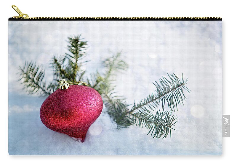 Ornament Zip Pouch featuring the photograph The Holidays by Rebecca Cozart