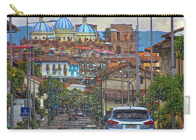 Spanish Zip Pouch featuring the photograph The Inca Trail Through Cuenca II by Al Bourassa