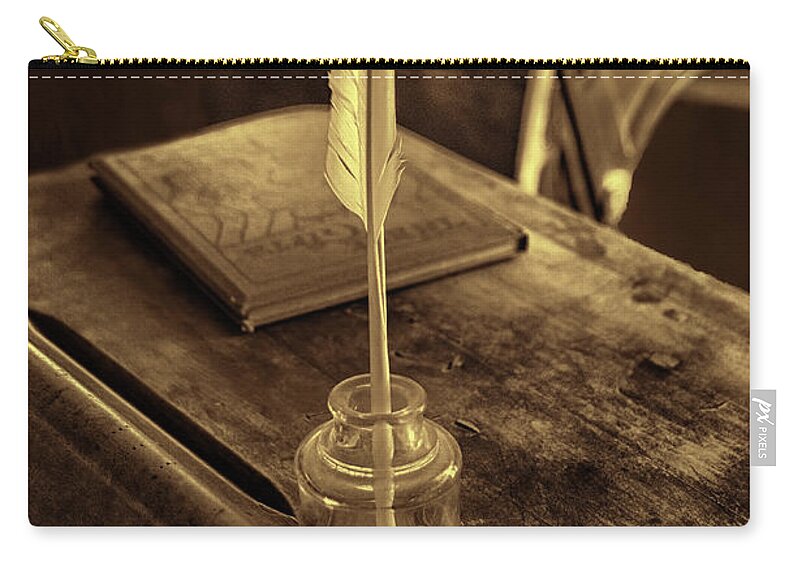 Ink Zip Pouch featuring the photograph The Inkwell by Eleanor Bortnick