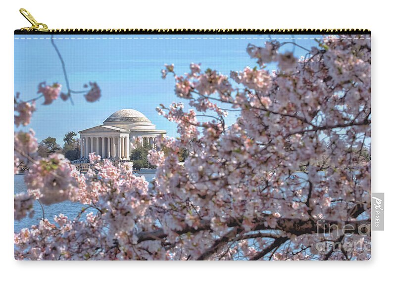 Jefferson Memorial Zip Pouch featuring the photograph The Jefferson Memorial by Agnes Caruso