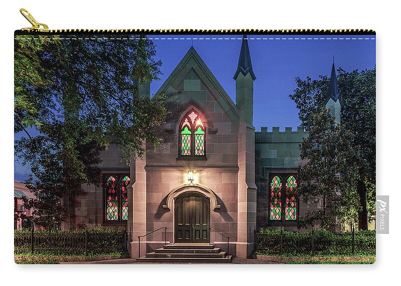 Church Zip Pouch featuring the photograph The Jingle Bells Church by Traveler's Pics