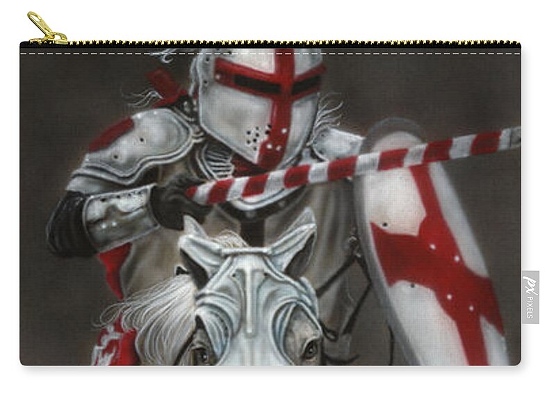North Dakota Artist Zip Pouch featuring the painting The Joust by Wayne Pruse