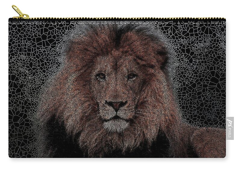 Vorotrans Zip Pouch featuring the digital art The King by Stephane Poirier