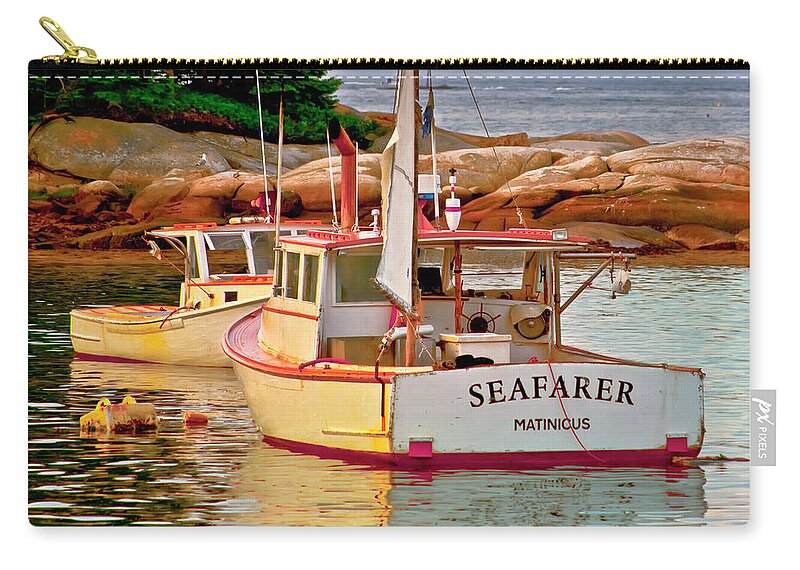 Lobster Boats Carry-all Pouch featuring the photograph The KISS by Jeff Cooper