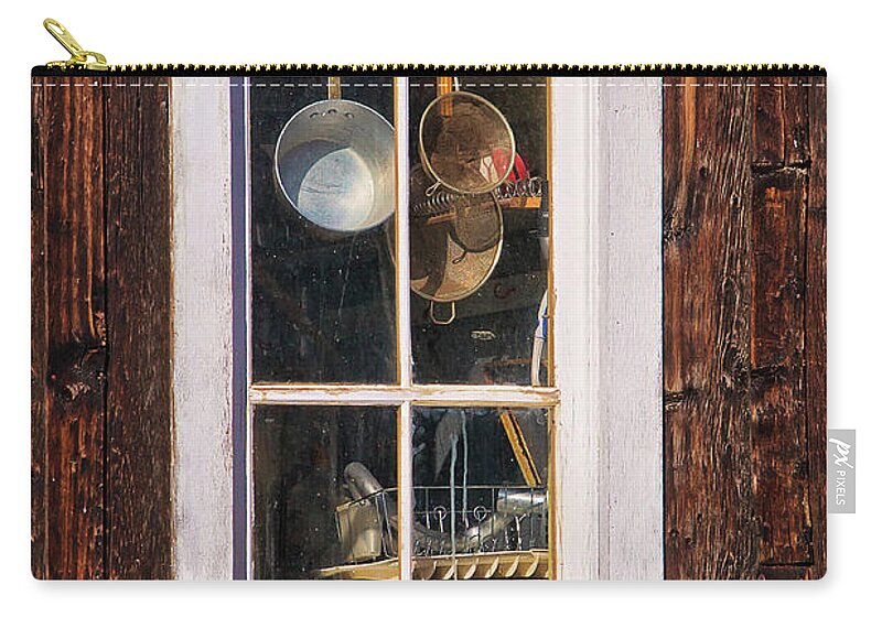 The Kitchen Window Zip Pouch featuring the photograph The Kitchen Window by Priscilla Burgers