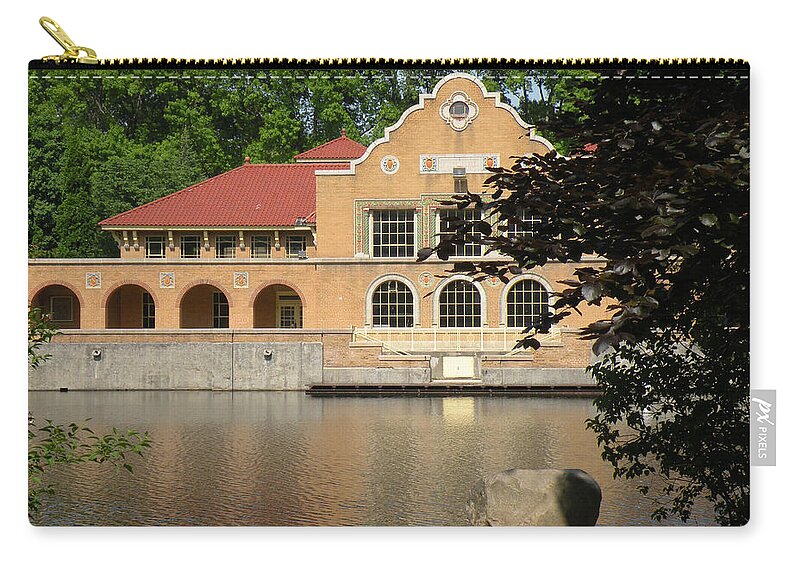 Building Zip Pouch featuring the photograph The Lake House by Rosalie Scanlon