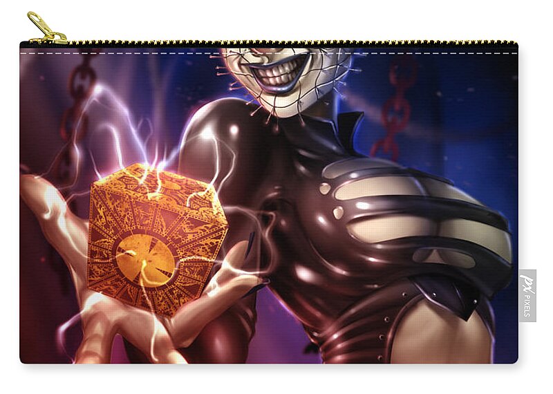 Horror Zip Pouch featuring the painting The Lament Configuration by Pete Tapang