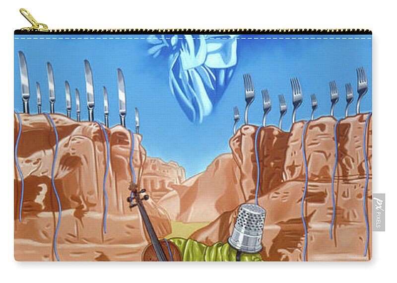  Zip Pouch featuring the painting The Last Soldier an Ode to Beethoven by Paxton Mobley