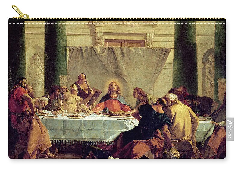 The Zip Pouch featuring the painting The Last Supper by Giovanni Battista Tiepolo