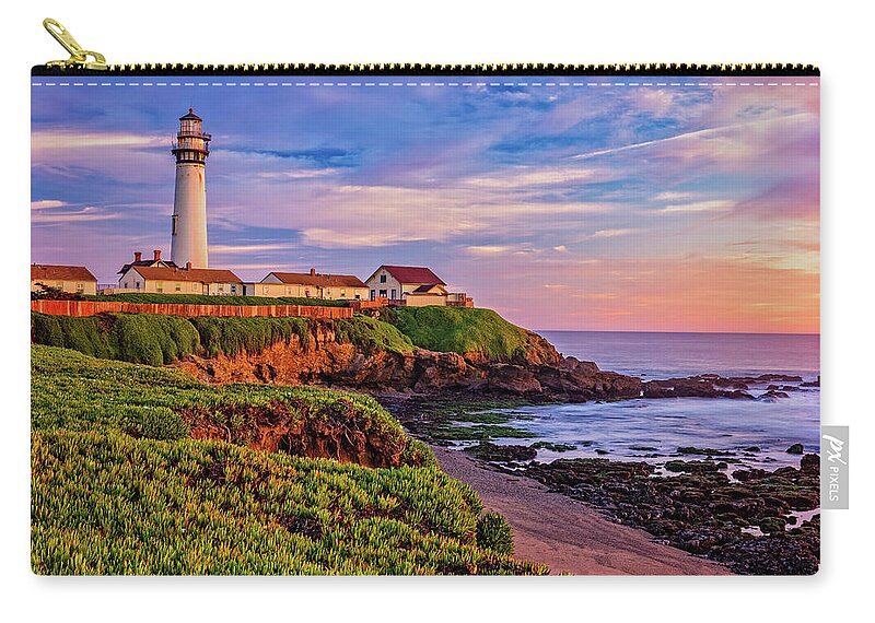 Beach Zip Pouch featuring the photograph The Light of Sunset by John Hight