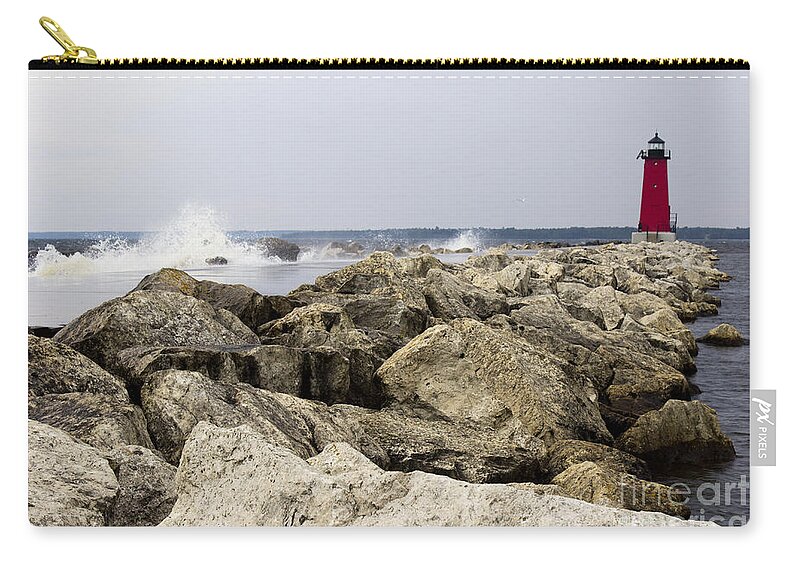 Manistique Zip Pouch featuring the photograph The Light by Tara Lynn