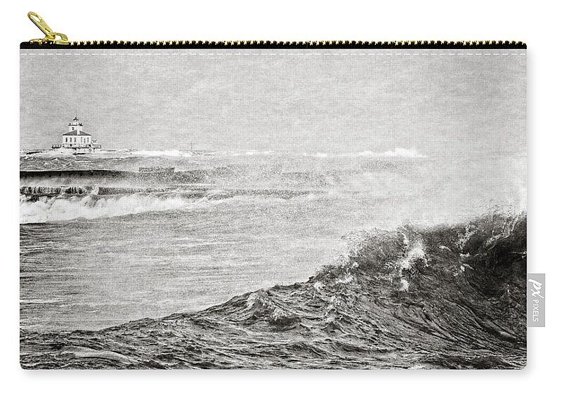 Lighthouse Zip Pouch featuring the photograph The Lighthouse by Everet Regal