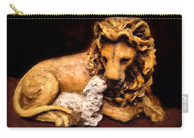 Landscape Zip Pouch featuring the photograph The Lion and The Lamb by Morgan Carter