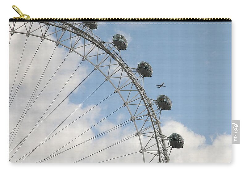 Ferris Zip Pouch featuring the photograph The London Eye by Christopher Rowlands