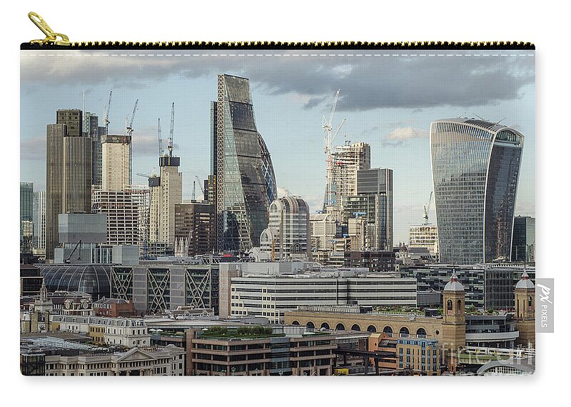 Glass Zip Pouch featuring the photograph The London Skyline by Perry Rodriguez