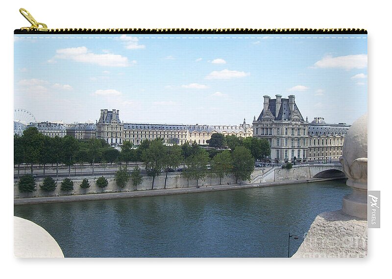 Human Zip Pouch featuring the photograph The Louvre by Mary Mikawoz