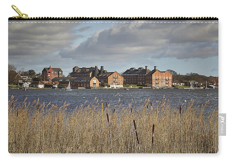 Boats Zip Pouch featuring the photograph The Maltings Oulton Broad by Ralph Muir