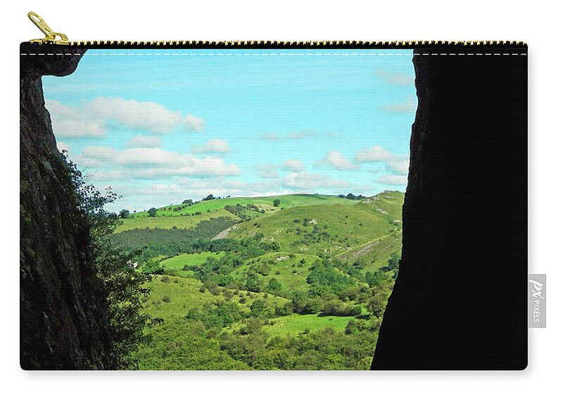 Bright Zip Pouch featuring the photograph The Manifold Valley from Thor's Cave by Rod Johnson