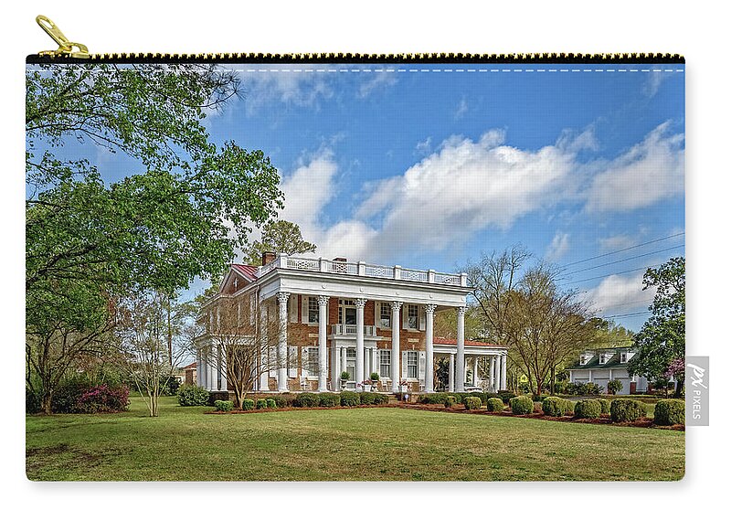 Bishopville Manor Zip Pouch featuring the photograph The Manor by Mike Covington