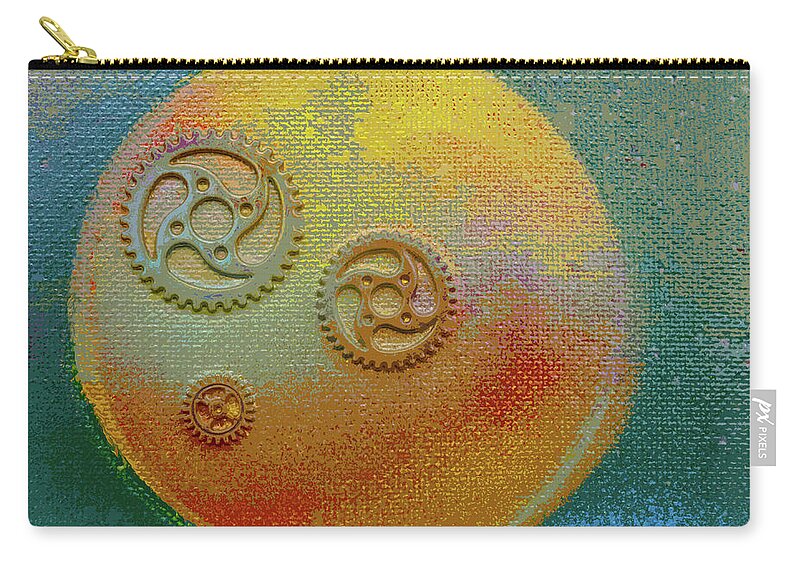 Solar System Zip Pouch featuring the painting The Mechanical Universe by Robert Margetts