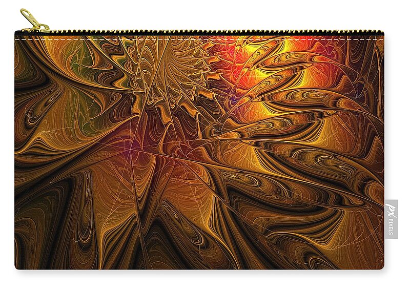 Digital Art Zip Pouch featuring the digital art The Midas Touch by Amanda Moore