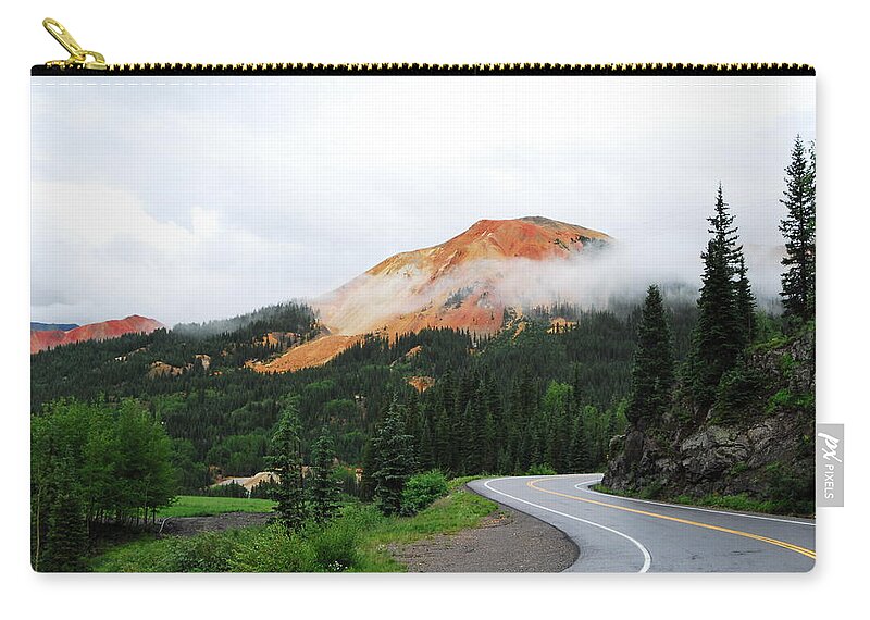 Roads Zip Pouch featuring the photograph The Million Dollar Highway To Ouray by Brad Hodges