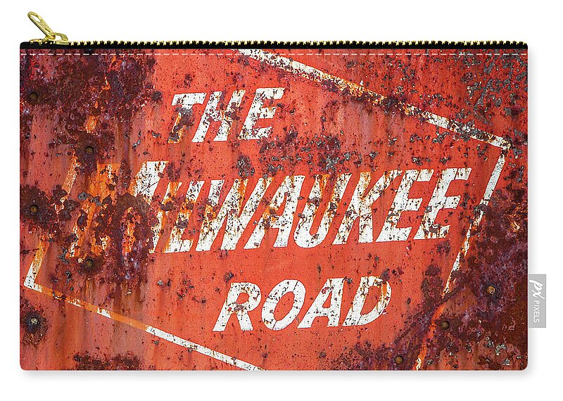 White Sulphur Springs Zip Pouch featuring the photograph The Milwaukee Road by Todd Klassy