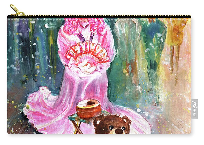 Truffle Mcfurry Zip Pouch featuring the painting The Mime From Benidorm by Miki De Goodaboom