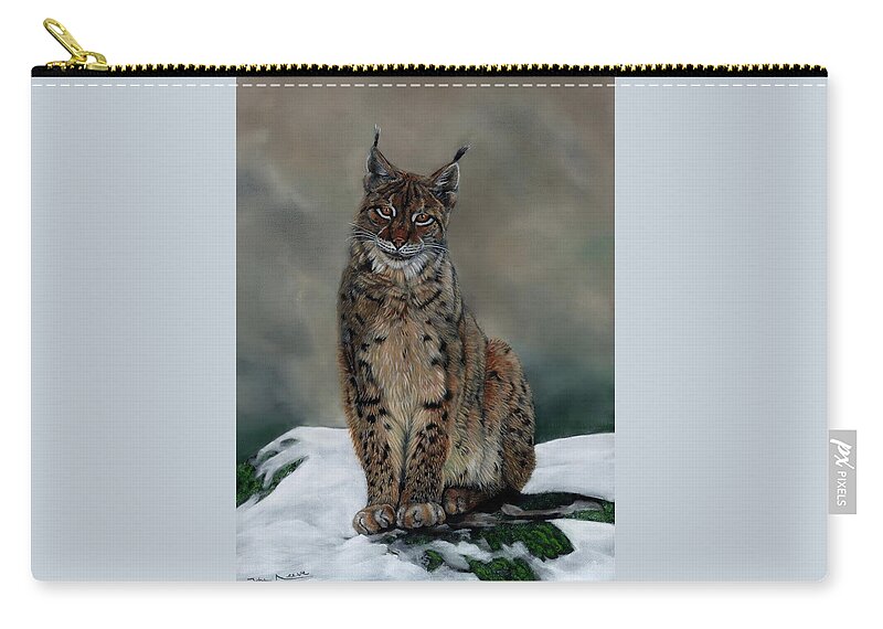 Lynx Carry-all Pouch featuring the painting The Missing Lynx by John Neeve