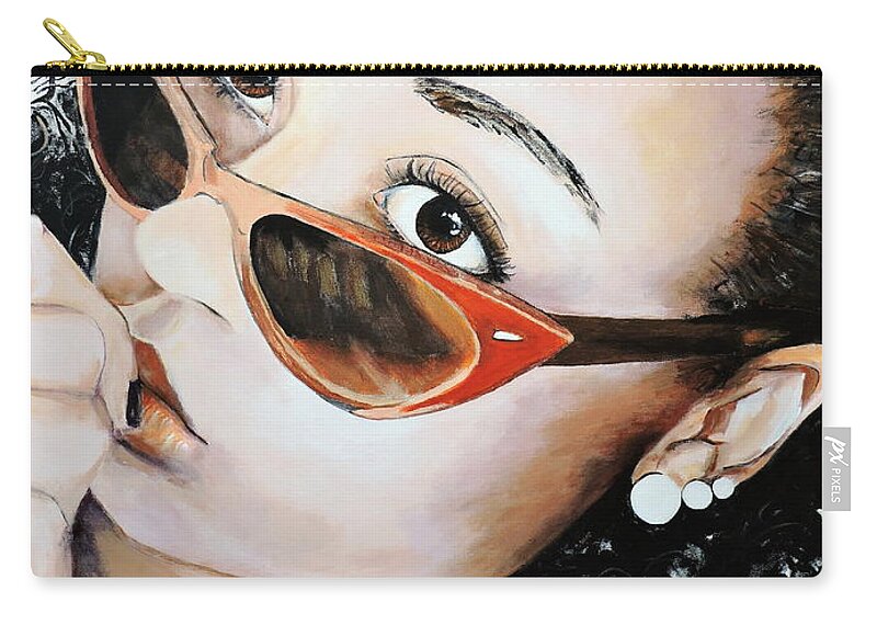 My Muse Zip Pouch featuring the painting The Model by Jodie Marie Anne Richardson Traugott     aka jm-ART