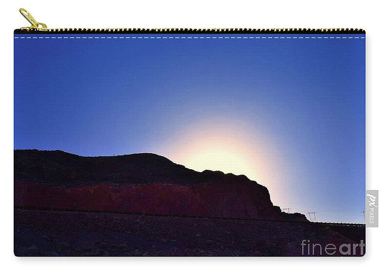 Barrieloustark Zip Pouch featuring the photograph The Moment Before Dusk by Barrie Stark