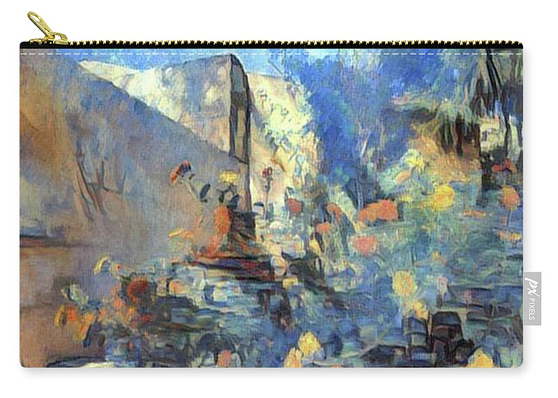 The Zip Pouch featuring the photograph The Monastery - Seaside by Tam Ryan