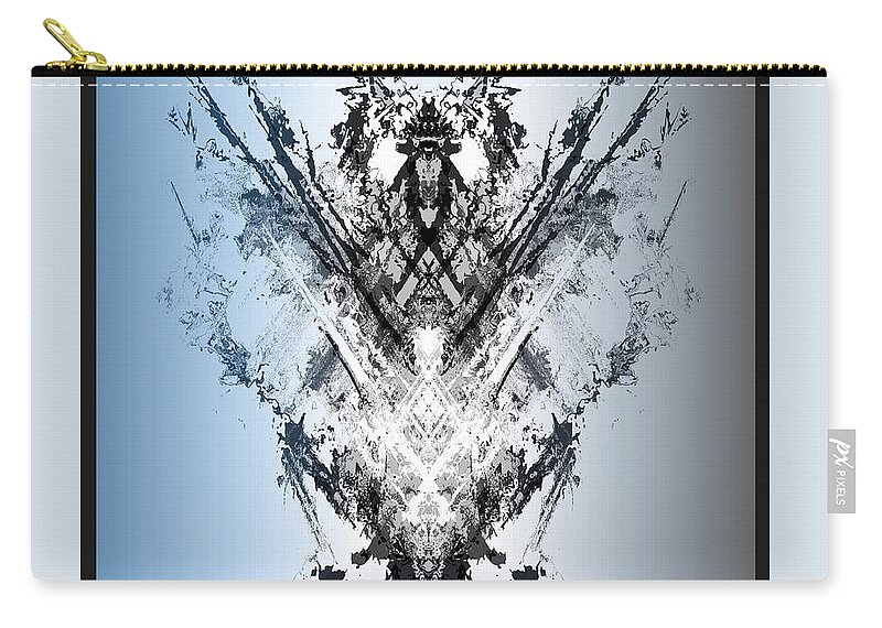 Abstract Zip Pouch featuring the digital art The Monster In Me by John Krakora