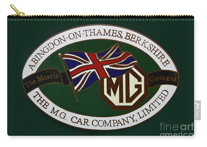 The Morris Garages Zip Pouch featuring the photograph The Morris Garages by Olga Hamilton
