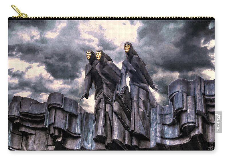 Muses Zip Pouch featuring the digital art The Muses by Pennie McCracken